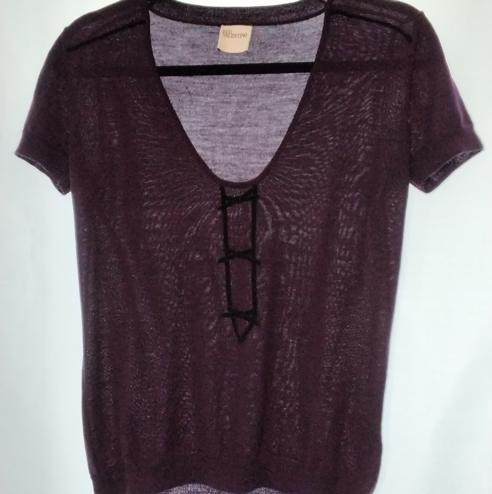 Red Valentino Wool Scoop Neck Top - Picture 10 of 16
